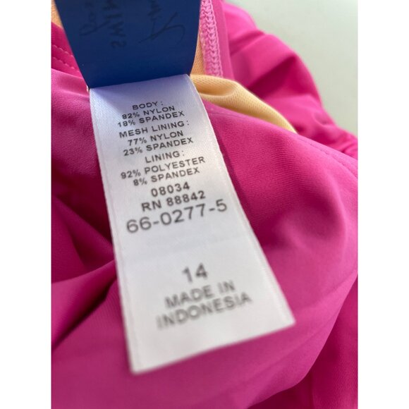 Kim Gravel x Swimsuits For All Surplice Asymmetrical Sarong Size 14 Malibu Pink - Picture 6 of 8